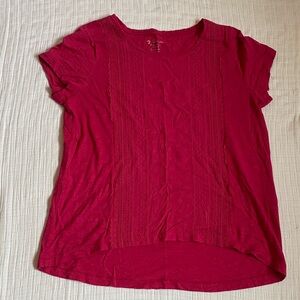 BY CHICO’S  Chic Fuchsia Short Sleeve Top